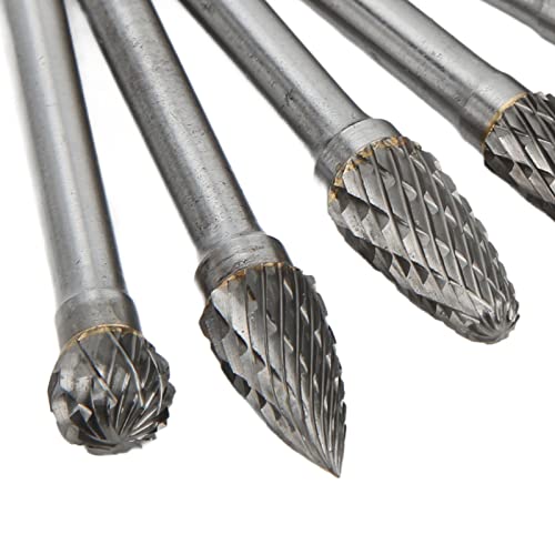 Set de 5 fresas rotativas de carburo de tungsteno 6x10 mm miniatura 3