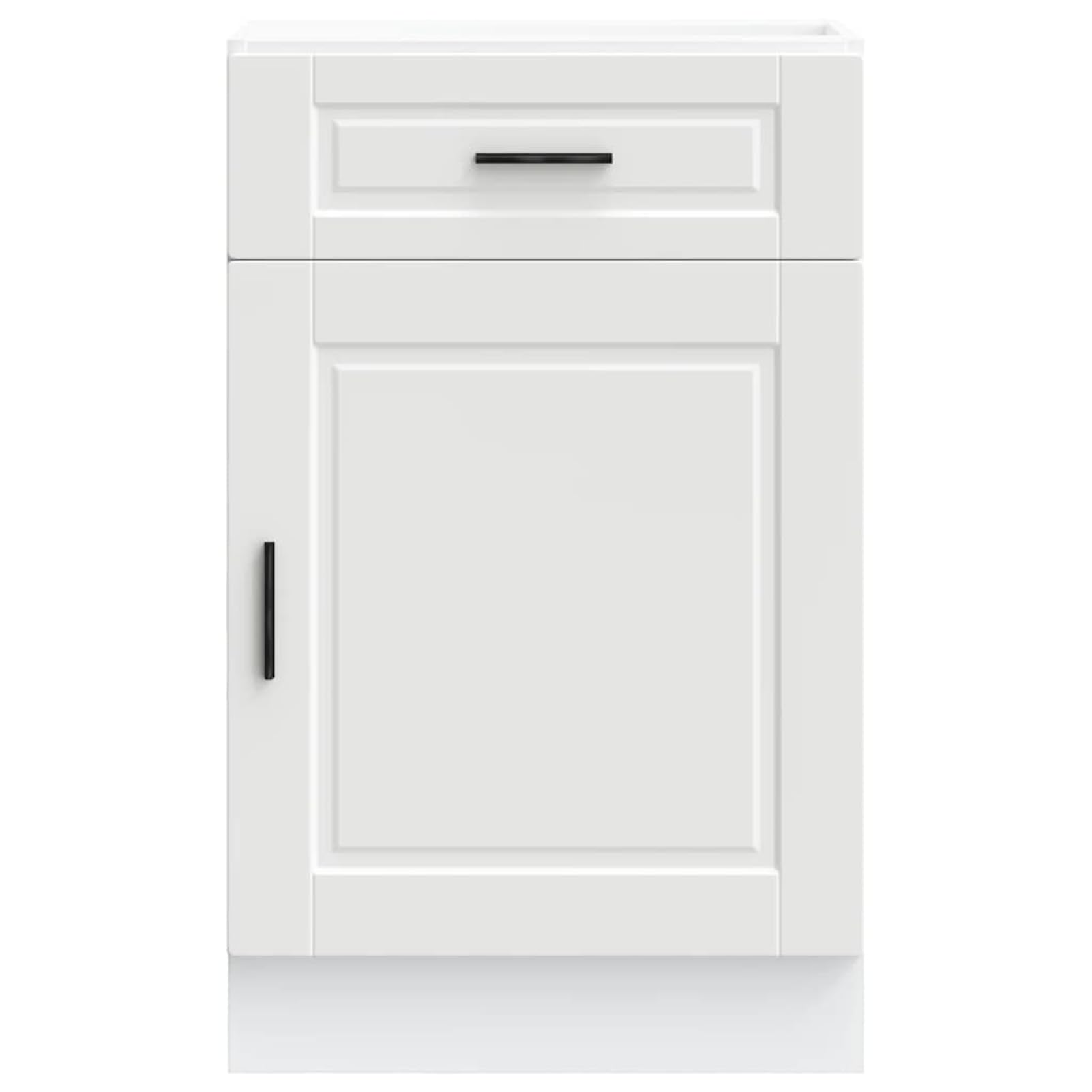 Tidyard Mobile Base Cucina Porto Bianco 50x46x81,5 cm Truciolato con Cassetto e Anta, Piedini Regolabili, per Cucina 853957