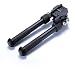 WOLTIS Rifle Bipod Outdoors CNC QD Tactical Picatinny Rail 4.75-9 inch Bipod Flat Adjustable Black