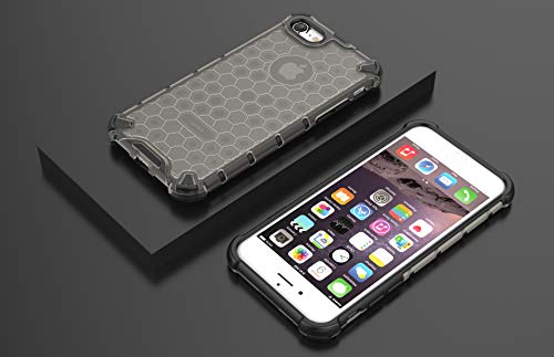 Image of Glasgow Back Case Cover Compatible with Apple iPhone 7 (Honeycomb Pattern) - Black