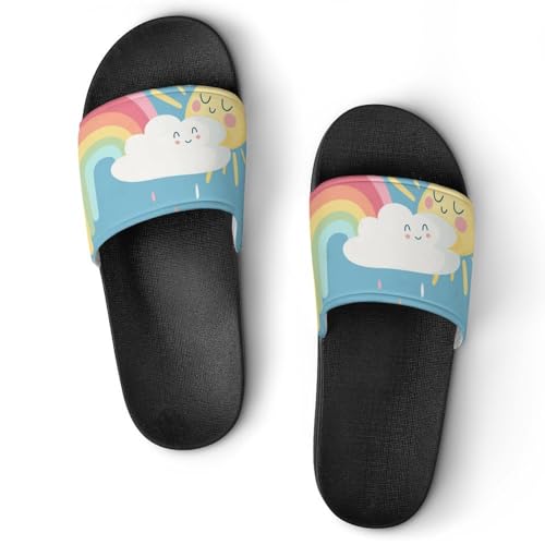 Slide femme arc-en-ciel contre les glissades et sols froids
