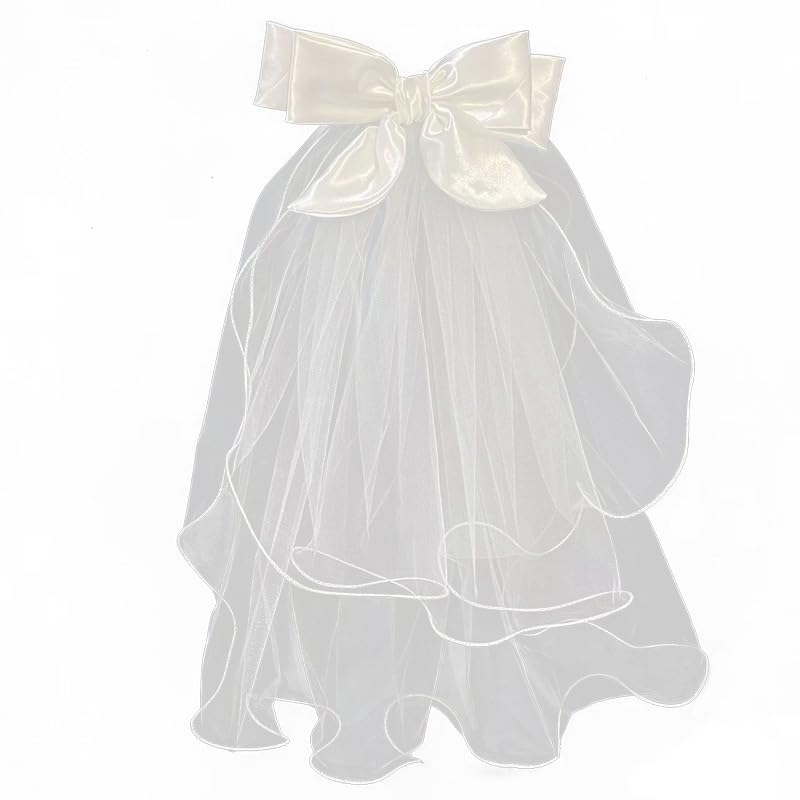 White Luxury Cathedral-Length Bridal Wedding Veil with Glitter for Bride to Be Bachelorette Party Decorations Bridal Shower