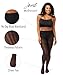 Hanes EcoSmart Openwork Stripe Women's Fashion Tights, Control Top, Sheer Toe, Black, Size Medium (Pack of 1)