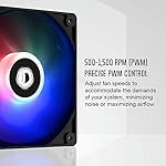 ID-COOLING SE-214-XT ARGB CPU Cooler 4 Heatpipes CPU Air Cooler ARGB Light Sync with Motherboard(5V 3-PIN Connector) CPU Fan for Intel/AMD, LGA 1700 Compatible - Image 2