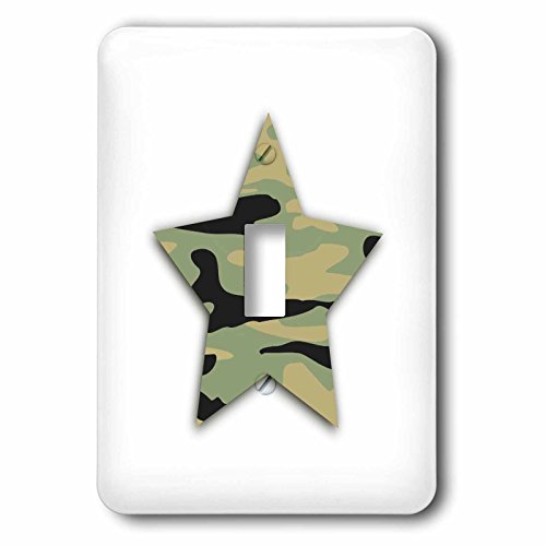 Cache pour interrupteur motif camouflage vert kaki pour déco de chambre ado