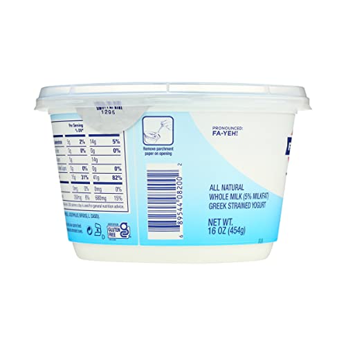Fage Total Greek Yogurt, 5% Whole Milk, Plain, 16 Oz #TOP2