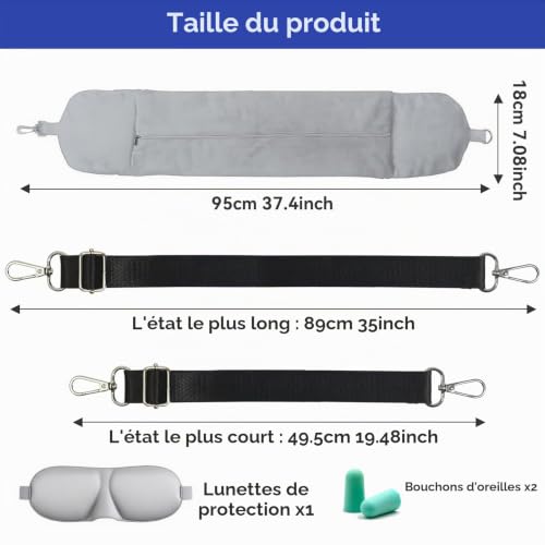 Coussin De Voyage Avion : Oreiller de Voyage a Remplir de Vetement, Gris (Top 1) – Image 2