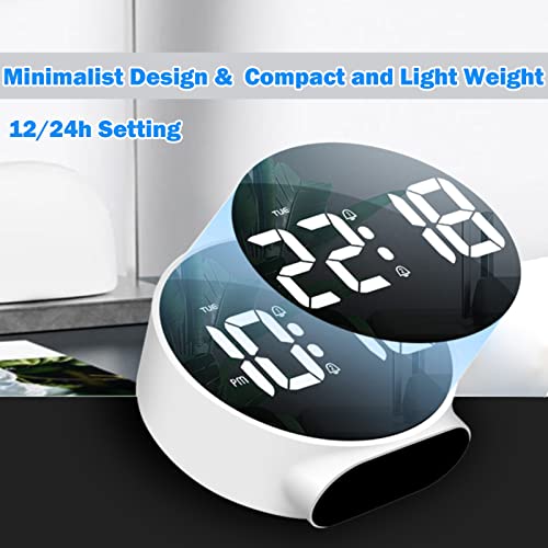 Zoos Alarm Clocks For Bedrooms, Digital Alarm Clock Led Desk Clock For Bedroom, Simple Large Digital Clock, Dimmable / Adjustable Snooze / Weekday / Dual Alarm Clock Gift For Kids Seniors Home Office #TOP3