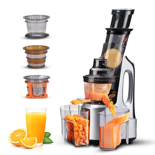 AGARO Imperial Slow Juicer, Professional Cold Press Whole Slow Juicer, 240 Watts Power Motor, 3...