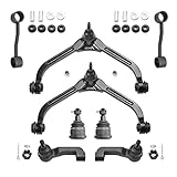 ASTARPRO Suspension Kit Front Upper Control Arm with Lower Ball Joints, Sway Bar Links, Tie Rod Ends Replacement for 2005-2007 Jeep Liberty