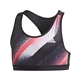 Rundhals adidas Mädchen Sport-BH Unleash Confidence Sport-BH, Black/White/Sigpnk, 152, GD6148