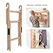Swedish Ladder Wall Bars with Pull-Up Bar & Dip Station – Wooden Stall Bars, Multifunctional Home Gym Wall Ladder for Strength Training & Stretching
