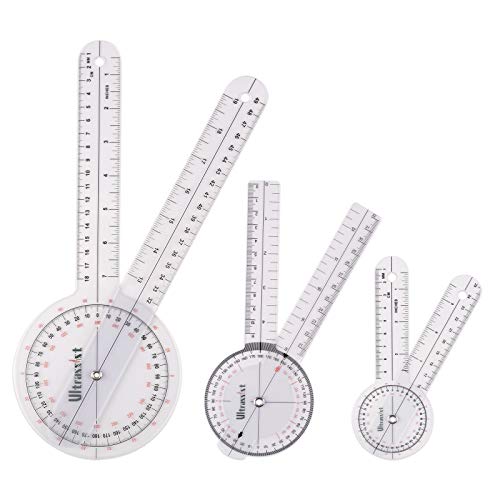 Ultrassist Premium Goniometer Set (3 Pieces), 360 Degree 6