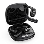 Ear Buds Open Ear Headphones Wireless Earbuds 80Hrs Playtime Bluetooth Ear Buds with Earhooks Bluetooth 5.4 Touch Control Air Conduction Sport Headsets IPX7 Waterproof Earphones for Running (A-Black)
