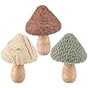Primitives by kathy sitter set knitted mushrooms  urban country home decor