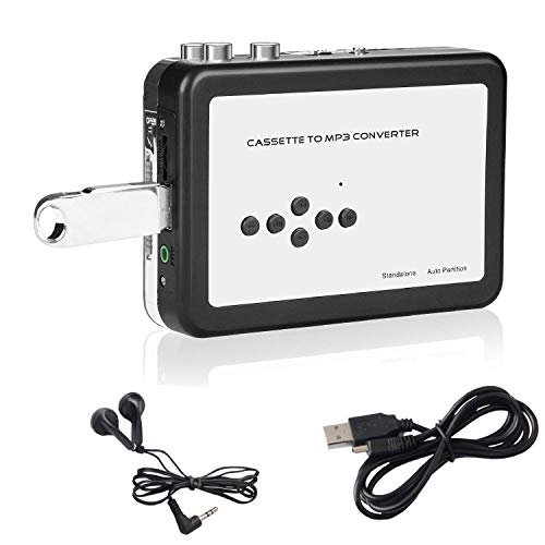 Cassette Player Recorder?Cassette to MP3 Converter, Walkman Cassette Tapes Conversion to MP3 / CD / USB Storage via USB Flash Driver?with Earphones, Volume Control, No PC Required