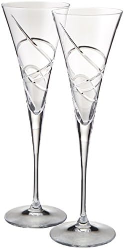 Lenox Adorn Crystal 2-Piece Toasting Flute Set, 2 Count (Pack of 1), Clear