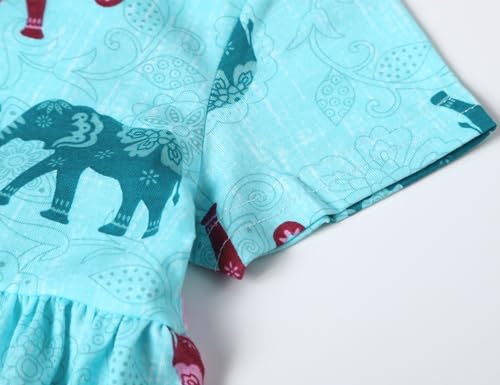 ENJOYNIGHT Toddler Girls Cotton Dresses Kids Casual Shirt Summer Skater Dress4