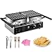 VEVOR Gofrera Eléctrica 2 Piezas Plancha para Waffle 1600 W Control de Temperatura 50~300 ℃ Plancha de Gofres Rectangular Reversible Horneado 0~5 min. para Panaderías, Cafeterías, Restaurantes