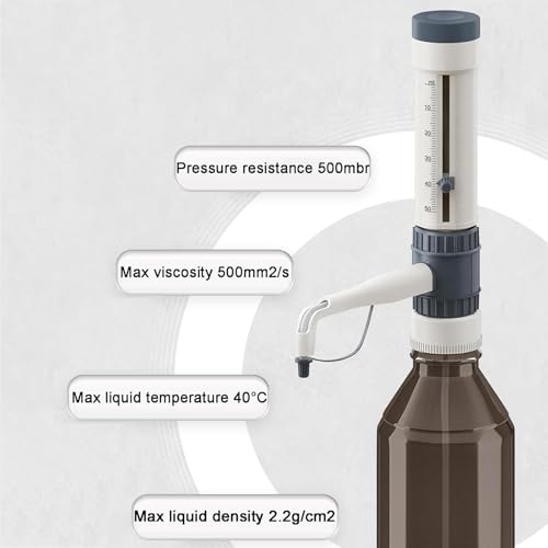 Flaschen-Flüssigkeitsspender mit Sicherheitskappe, Anti-Tropf-Design für präzise Dosierung von Lösungsmitteln & Reagenzien, inerte Materialien, ideal für den Laborgebrauch (70.9 g)