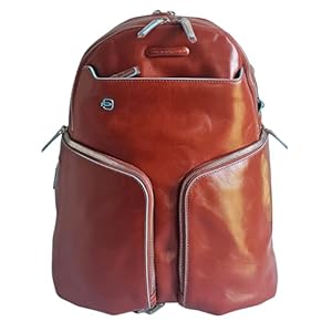 PIQUADRO Mochila estilo de negocios de trabajo hecha de cuero color cuero CA3066B2/CU4 – marrón talla única, cuero, Talla única