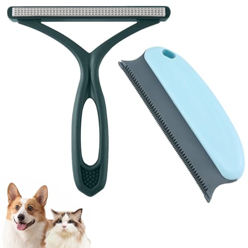 DEVENTORZ 猫 犬 抜け毛取り クリーナー ペット毛 掃除 カーペット 毛取り ブラシ 二重の鋸歯形 隙間掃除 2個入り 2種 粘着テープ節約 衣類 絨毯 ペット用品 布団 寝具 シート ソファー用 ほこり取り お手入れ用品 洋服ブラシ 生地を傷つけない