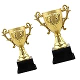 ERINGOGO 2 Stück Trophäen Leichte Kunststoff Pokale Glatte Oberfläche Belohnung für Spiele Schule Sport und Tanzveranstaltungen Vielseitig Einsetzbar für Jungen und Mädchen