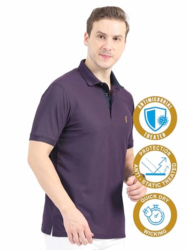 Image of STELLERS Men's Premium Regular Fit Polo T-Shirt's |Feather Touch Feel | Odour Resistant| Anti-Static| Wrinkle Free | Quick Dry | Stretchable | Lightweight | Sweat-Proof