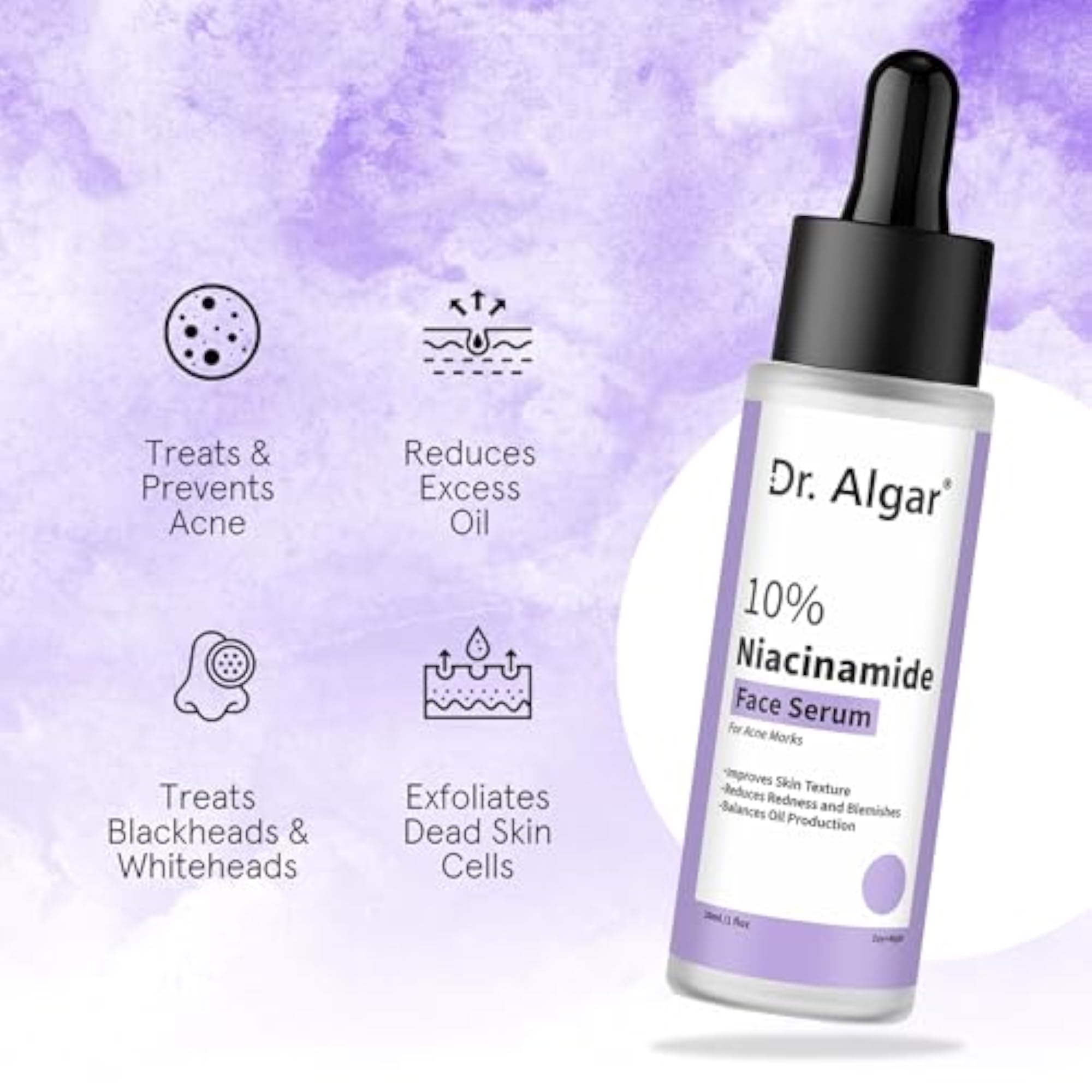 Niacinamide Face Serum and Beetroot Lip Balm, Skin Care Combo