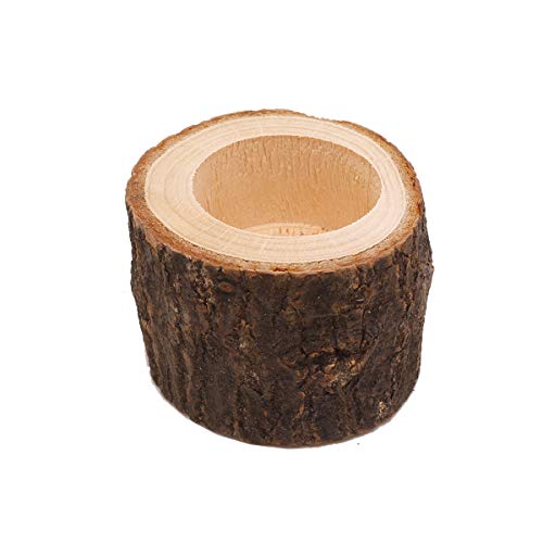 Set Of 3 Tea Light Candle Holders Nature Wooden Candlesticks Holder Table Centerpieces For Rustic Wedding Party Birthday Home Coffee Bar Decoration #TOP4