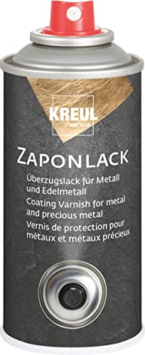 KREUL 840150 - Vernis zapon Spray de 150 ml Vernis de protection transparent pour les surfaces métalliques brillantes Anti-ternissement, anti-décoloration et...