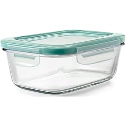 1 of OXO Good Grips 3.5 Cup Smart Seal Airtight Glass Rectangle Food Storage Container