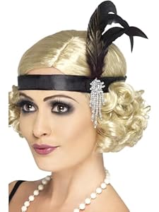 Bandeau Charleston Satiné Noir