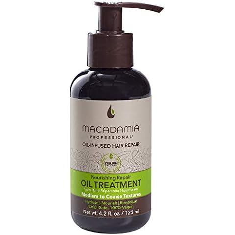 Macadamia Professional Hair Care Sulfate & Paraben Free Natural Organic Cruelty-Free Vegan Hair Products Nourishing Hair Repair Oil Treatment, 4.2oz, Clear Cover