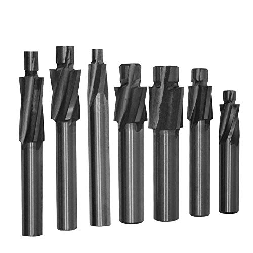 M8.2 End Mill Cutters Drill Bit HSS Solid Slot Drill Bit Slotting Tool Woodworking Pack of 1