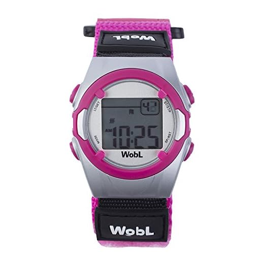 WobL Vibrating 8-Alarm & Repeating Countdown Timer Watch for Kids & Adults, Medication/Sports/Meetings/Potty Reminders, Pink