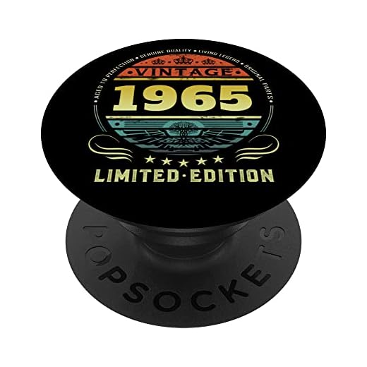 Vintage 1965 edición limitada 1965 Pop Socket 1965 cumpleaños PopSockets PopGrip Intercambiable