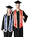 GraduationMall Plain Graduation Honor Stole Classic End Royal Blue With Gold Trim Unisex Adult 72