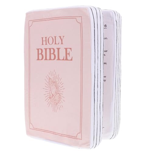 Vaguelly Cojín de Peluche de Biblia en Forma de Libro, cojín Acogedor para sofá, cojín de la Biblia Holy, Juguete de Peluche, Decorativo y versátil
