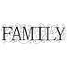 Black Family Metal Wall Decor with Swirl Design
