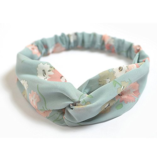 DRESHOW 10 Pack Boho Headbands for Women Vintage Cross Elastic Head Wrap Hair Accessories