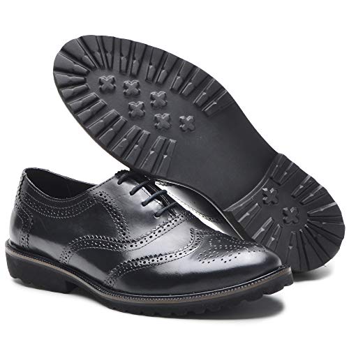 Sapato Masculino Oxford Brogue Wing Preto (38)
