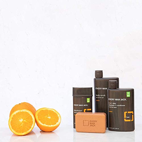 Every Man Jack 13.5 Ounce 2-in-1 Shampoo + Conditioner - Citrus (twin Pack), 27 Fluid Ounce