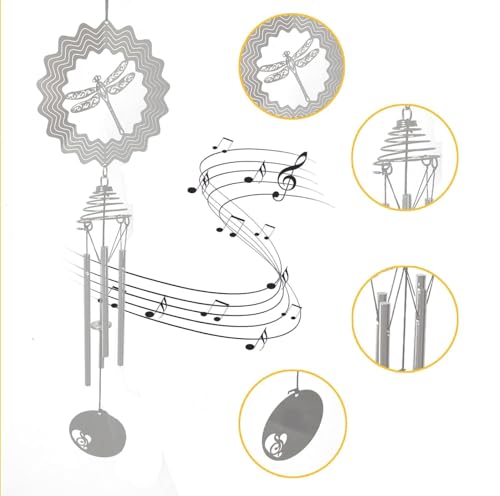 Listado de Alcachofas móviles los más recomendados. 46 MÓVIL Campana De Viento O Wind Chime De Acero Inoxidable para Interior y Exterior. (LIBÉLULA)