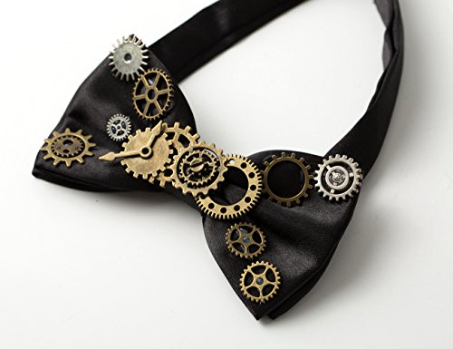 KOGOGO Steampunk Gears Bowtie Retro Costume Accessory