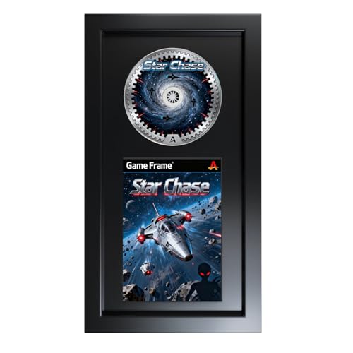 Video Game Display Frame Compatible with PS2 Game Case and Disc, with EVA Foam Lining & Black Flocked Fabric, Gaming Picture Frame, Gaming Room Decor, 8"x15"