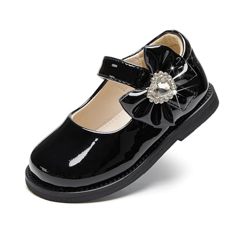 Image of PHIRAMIN Toddler Girl Mary Jane Student Oxford Shoes-Little Girl School Uniform Shoes for Wedding Party