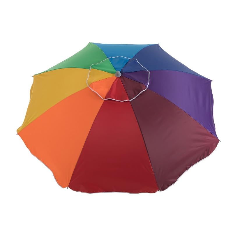 AREMAR Sombrilla de Playa Resistente al Viento Airvent, Protección UV, Varillas de Fibra de Vidrio e Incluye Funda para Transporte (220 cm. Multicolor)