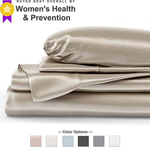 Mulberry Park Silks - Queen Silk Sheet Set (15" Pocket) - Sand