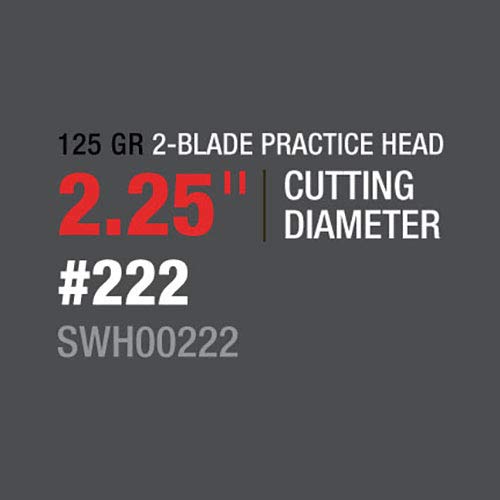 Swhacker 100 Grain 2" Practice Head (3 Pack),Red #TOP5
